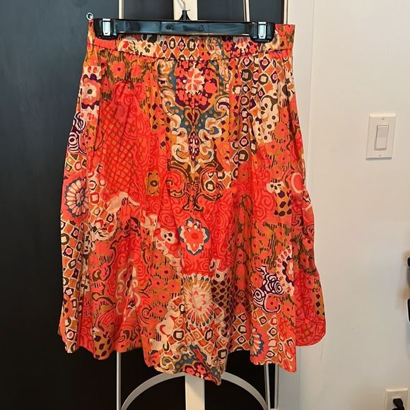 J crew floral high low skirt - coral/pink size 4 - Picture 3 of 4